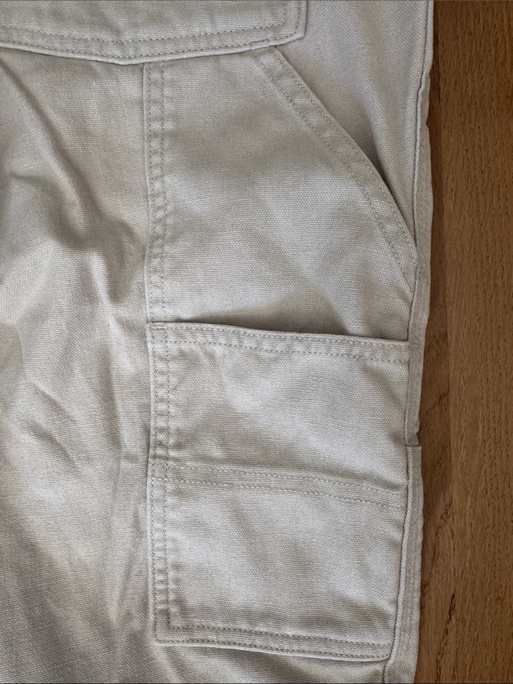 Patagonia Tan All Seasons Hemp Canvas Bib Overalls- Women's large - Picture 5 of 6